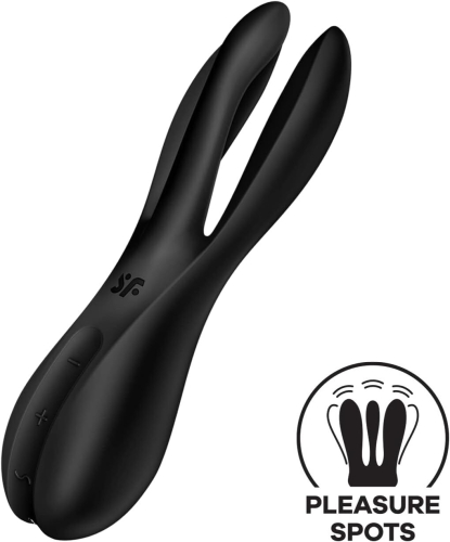 Клиторальный вибратор черного цвета Satisfyer Threesome 2 - 1