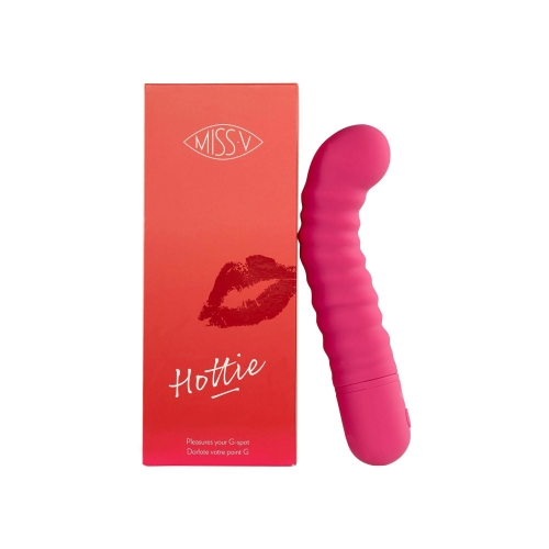 Рельєфний вібратор для точки G рожевий Miss V Hottie - 1