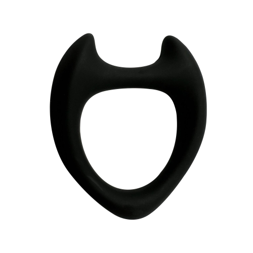 Эрекционное кольцо силиконовое черного цвета Wooomy Toro M - 1