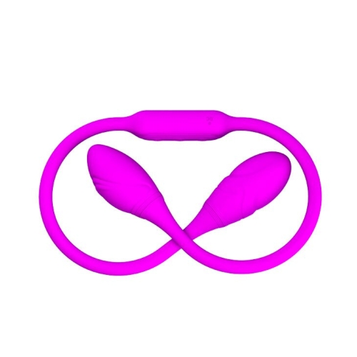 Гибкий вибростимулятор унисекс для пар силиконовый розовый Lybaile Dream Lover's Whip - 4