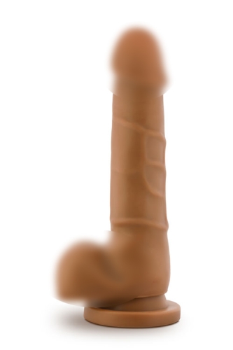 Фалоімітатор 14,5 / 4 см реалістичний на присоску Dr. SKIN REALISTIC COCK BASIC 7 MOCHA - 1