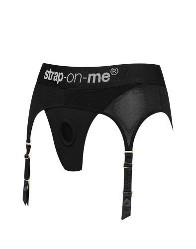 Трусы для страпона с подвязками для чулок Strap-On-Me REBEL HARNESS - S - 2