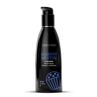 Оральний лубрикант на водній основі зі смаком чорничного мафіну Wicked Sensual Care Аqua 60 мл