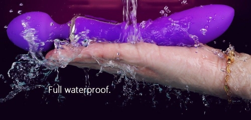 Вібромасажер двосторонній для інтимних місць Leten AV Heat Purple з підігрівом (м'ята упаковка) - 7