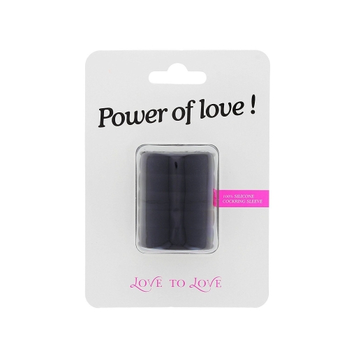 Рельєфна насадка для потовщення члена чорна силіконова Love To Love Power Of Love - 2