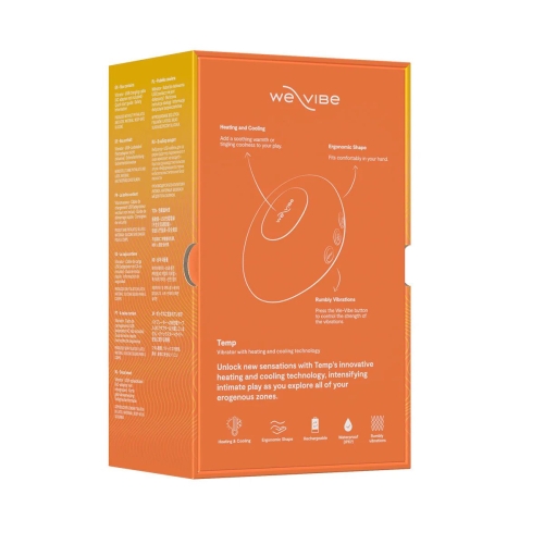 Вібратор для стимуляції клітора з підігрівом оранжевий We-Vibe Temp Tangerine - 14
