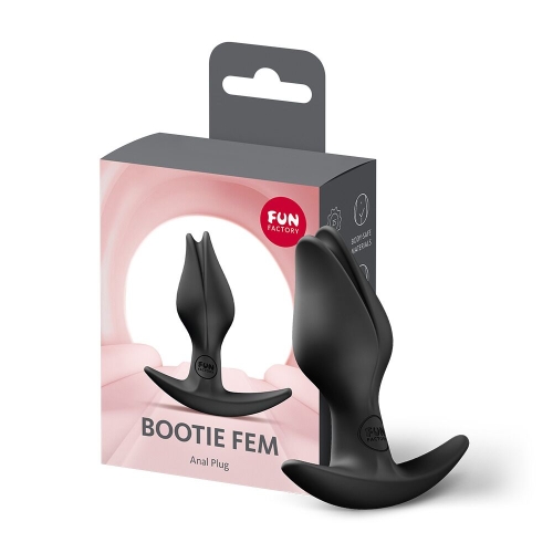 Анальна пробка із тонким обмежувачем у вигляді бутона чорна Fun Factory BOOTIE FEM - 6