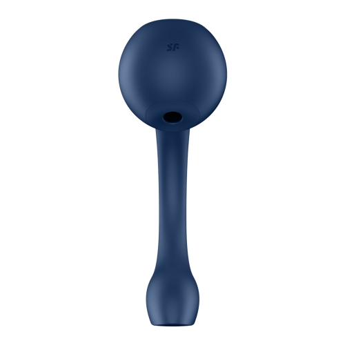 Подвійний смарт вакуумний вібратор синього кольору Satisfyer Pro+ Wave 4 Connect App - 4