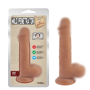 Фалоімітатор реалістичний на присосці бежевого кольору Chisa Wild Penetrator