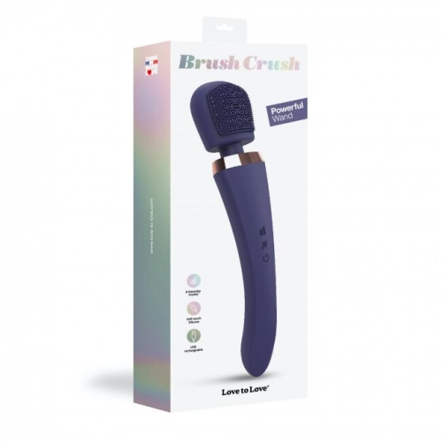 Вібромасажер Ванд у вигляді мікрофона синій Love To Love BRUSH CRUSH MIDNIGHT INDIGO - 6