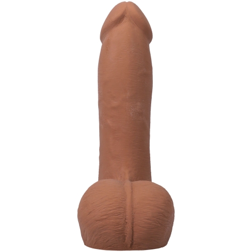 Фалоімітатор реалістичний на знімній присосці бежевий Doc Johnson The Realistic Cock ULTRASKYN - 7 Inch with Balls Caramel - 4