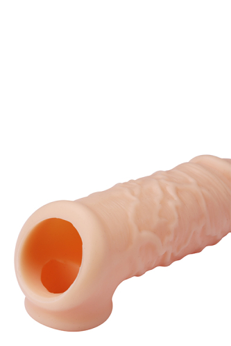Насадка на член реалістична тілесного кольору довжина 140 мм Dream Toys REALSTUFF EXTENDER - 4