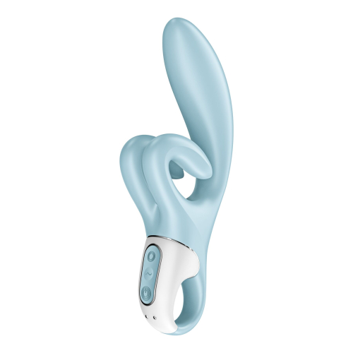 Вібратор із відростком для клітора блакитного кольору Satisfyer Touch Me - 5