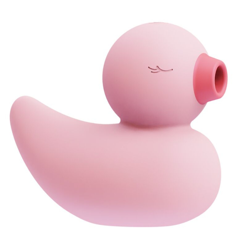 Вакуумний кліторальний стимулятор у вигляді качки рожевого кольору CuteVibe Ducky - 3