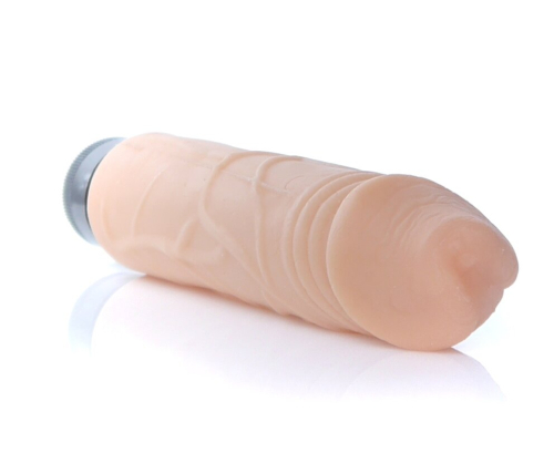 Вібратор реалістичний тілесний Boss Series Real Skin Flash довжина 22 см діаметр 4 см - 4