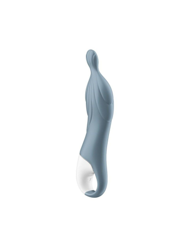 Вібратор силіконовий для стимуляції зони G сірий Satisfyer A-Mazing 2 - 2