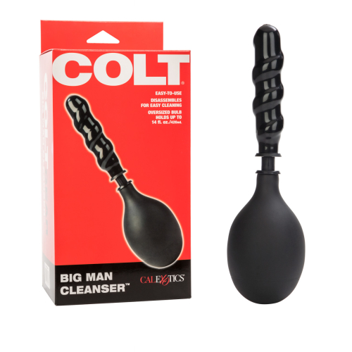 Анальный душ с рельефной насадкой черный COLT Big Man Cleanser California Exotic - 1