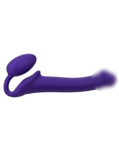 Страпон силиконовый гибкий безременой со стимуляцией клитора и точки G Strap-On-Me Violet M - 1