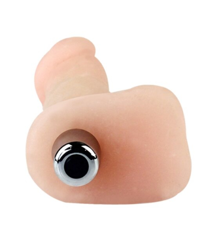 Невеликий реалістичний вібратор тілесного кольору Slick Pleasure - 3