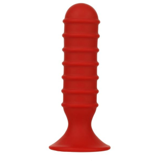 Анальная пробка на присоске MENZSTUFF Ribbed Torpedo DONG 5INCH