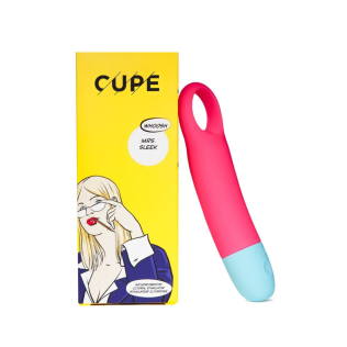 Вибратор вагинальный силиконовый розового цвета с кольцом для члена Cupe Mrs Sleek