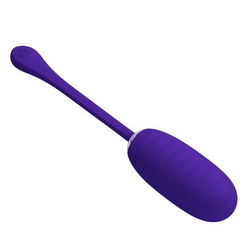 Віброяйце рельєфне вагінальне фіолетове Lybaile Pretty Love Kirk EGG - 8