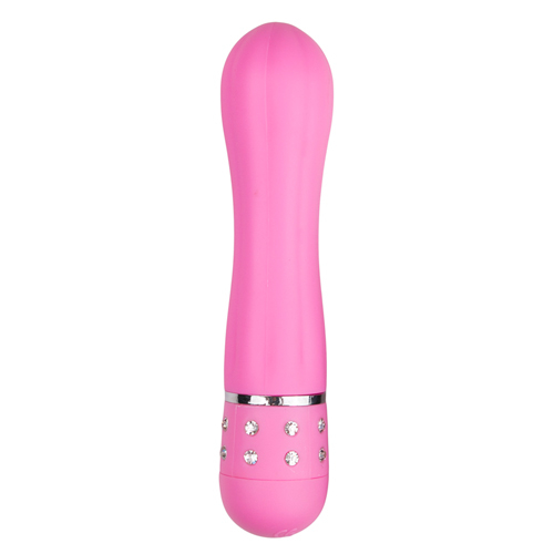 Віброкуль для стимуляції клітора зі стразами рожевого кольору EasyToys Love Diamond - 1