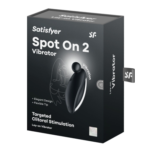 Вібратор для стимуляції клітора чорного кольору Satisfyer Spot On 2 - 7