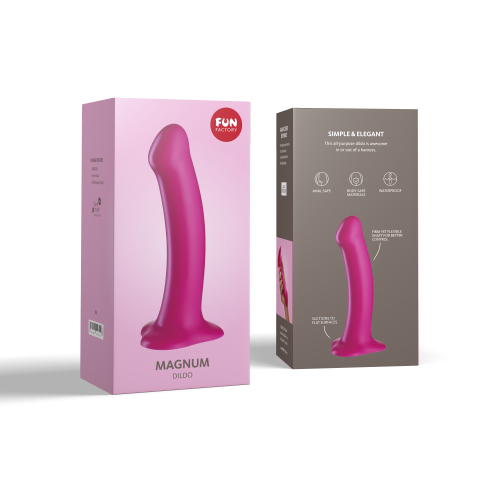 Силиконовый фалоимитатор Magnum Fun Factory розовый - 6