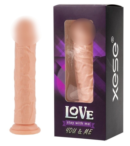 Фаллоимитатор 20/3,7 см на присоске реалистик бежевый Love stay with me SEXTOY PENIS - 1