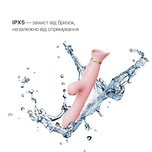 Вибратор пульсатор с вакуумным отростком для клитора розового цвета Zalo ROSE Thruster Strawberry - 5