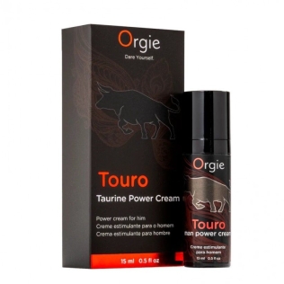 Крем для мужчин с тонизирующими и стимулирующими свойства Orgie Touro Erection Cream Taurine 15мл