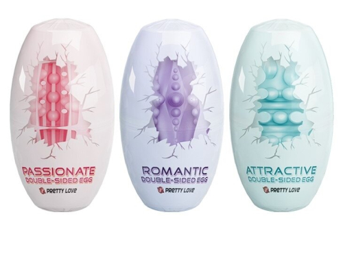 Набір яєчок мастурбаторів для чоловіків з 15 шт мастурбаторів Pretty Love Double-Sided EGG - 3