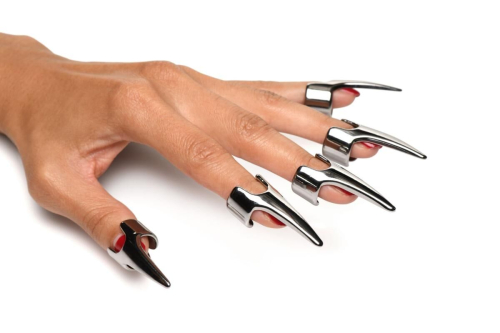Набор колец с когтями серебристого цвета Master Series Five-Piece Sensation Claw Rings - 1