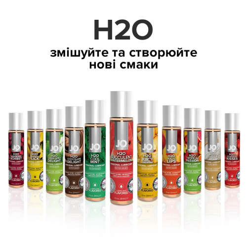 Оральний лубрикант на водній основі зі смаком і запахом кавуна System JO H2O 60 мл - 5