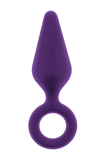 Анальная пробка с кольцом фиолетового цвета Dream Toys FLIRTS PULL PLUG - 1