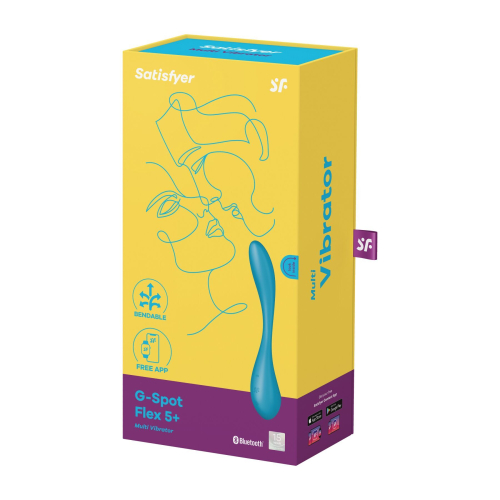 Смарт-вібратор для точки G блакитного кольору Satisfyer Flex 5 - 7