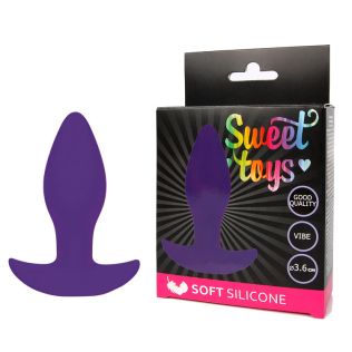 Втулка анальна з вібрацією Sweet Toys L 85 мм d 36 мм, Колір Фіолетовий