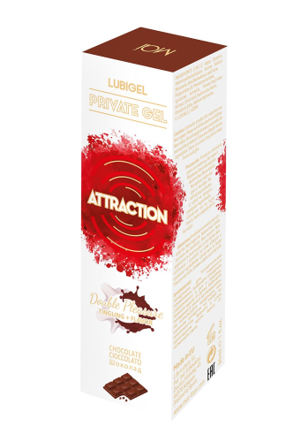 Оральний лубрикант збудливий зі смаком шоколаду Attraction 30 мл - 2
