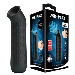 Анальный вакуумный вибратор черный Mr Play Anal Sucking Plug