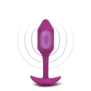 Анальная пробка с вибрацией B-Vibe для эротических игр силиконовая розовая