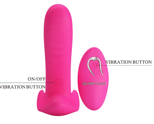 Вібратор вагінальний з стимулятором клітора на пульті ДУ рожевий Pretty Love Remote Control Massager - 8