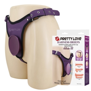 Трусики стрінги для страпону чорні LYBAILE Harness Briefs Galudio III