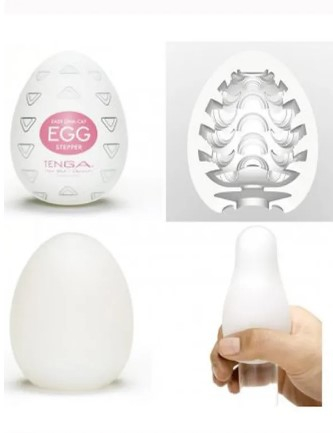Мастурбатор яйце без вібрації білого кольору Tenga Egg Stepper - 3