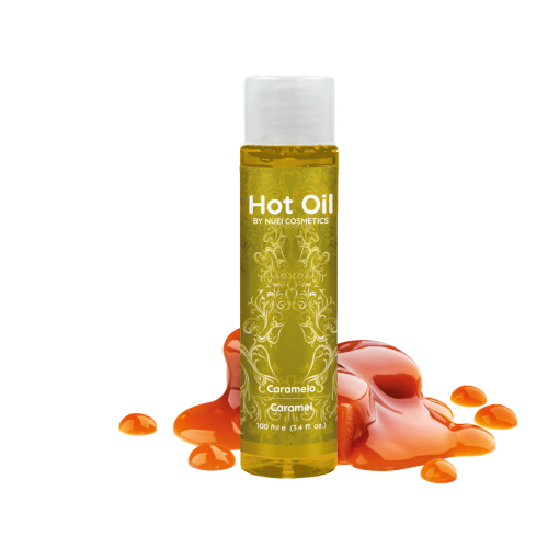 Зігріваюча їстівна масажна олія зі смаком карамелі Nuei HOT OIL 100 мл - 1
