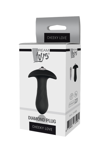 Анальная пробка с вибрацией и алмазным узором CHEEKY LOVE DIAMOND - 2