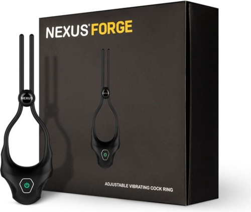 Эрекционное лассо с вибрацией Nexus FORGE черное - 9