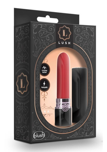 Міні вібратор у формі помади червоний Blush liptick Lush - 5