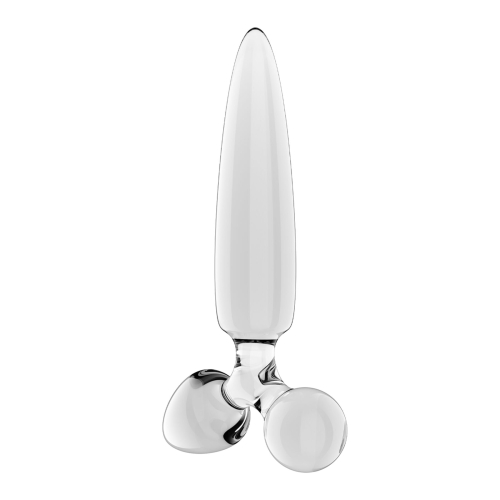 Трехсторонний стеклянный дилдо прозрачный Satisfyer Triple Crystal 1 Transparent - 2