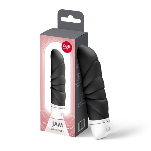 Мини-вибратор для клитора рельефный черный Fun Factory JAM - 3